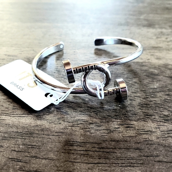 It's Sense Brass Nail Cuff Bracelet - Picture 1 of 7